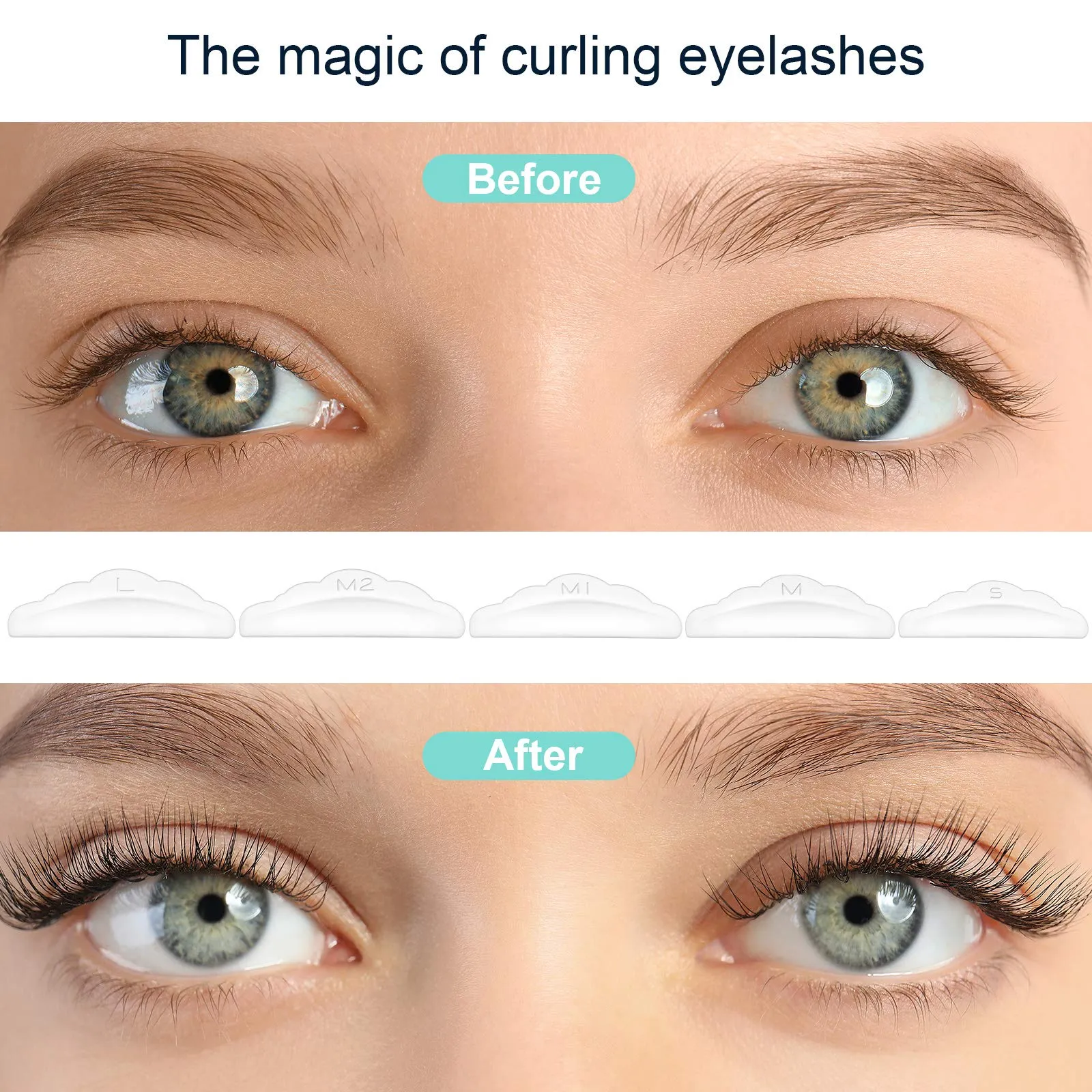 20 Pieces Silicone Eyelash Perming Curler and 30 Pieces Y Shape Eyelash Brush, Eyelash Perm Silicone Pad Lash Lift Rods and Eyelash Lift Brush Grafting Lash Lift Brush for Curl Eyelash (Clear) Clear