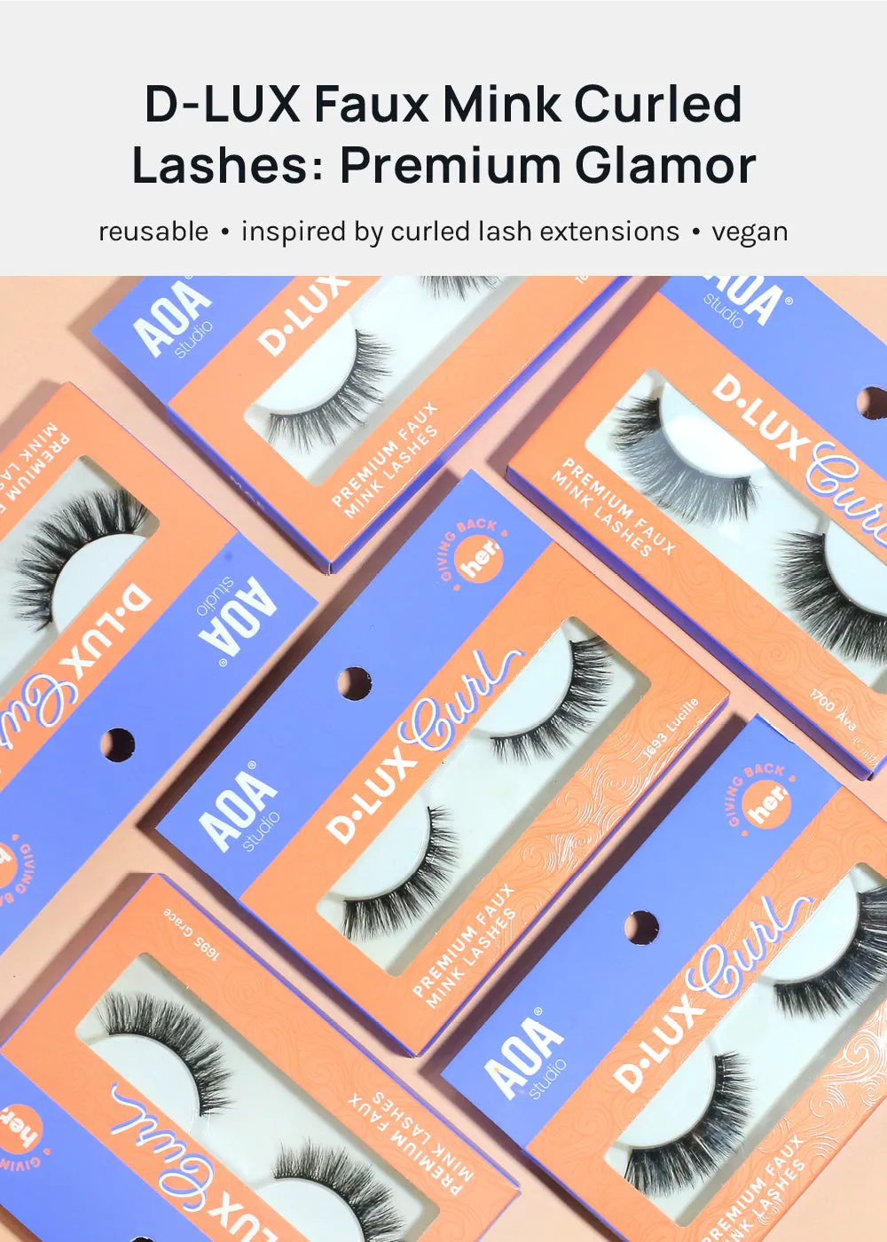 D-LUX Curl Premium Faux Mink Lashes - Josephine