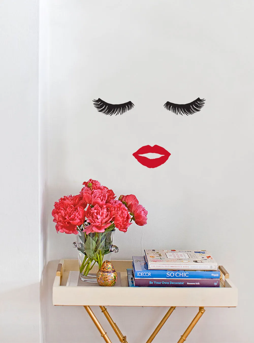 Eyelash Lips Wall Decals