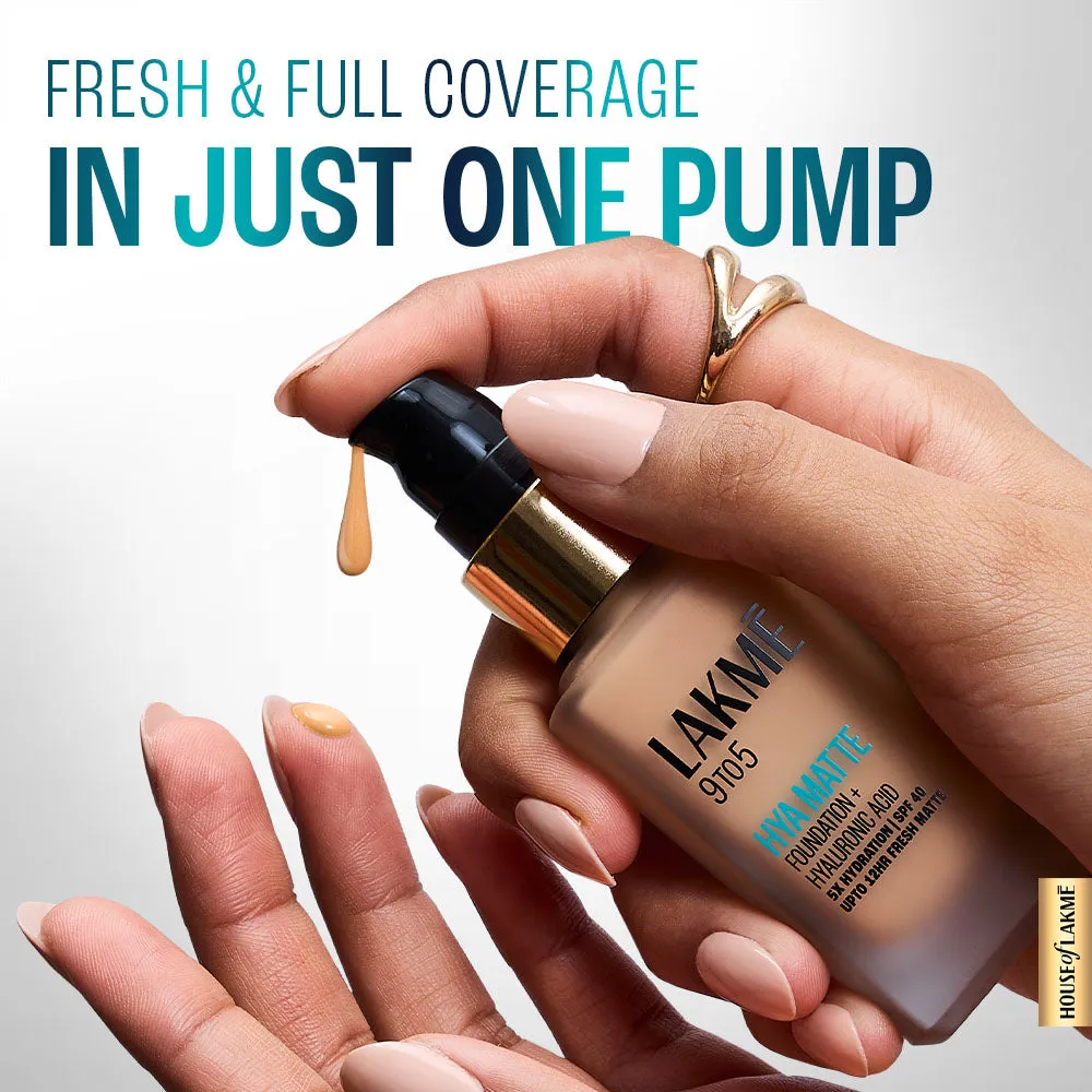 Lakmē 9to5 Hya Matte Foundation   Hyaluronic Acid