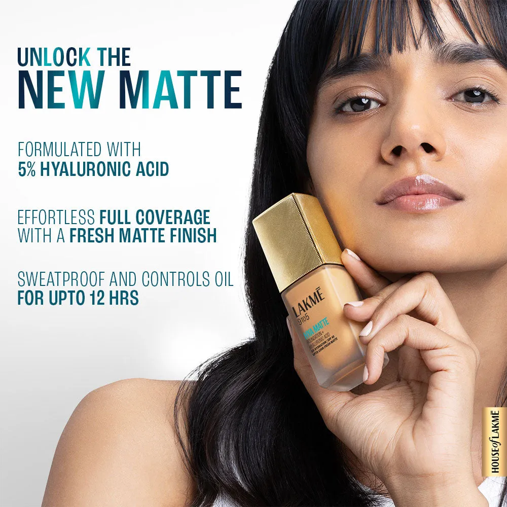 Lakmē 9to5 Hya Matte Foundation   Hyaluronic Acid