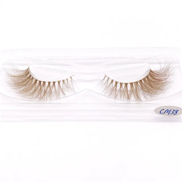 VenusFox Xinemilin BLONDE 3D mink fake lashes wholesale natural individual brown false eyelashes makeup 15 25mm lash extension supplies